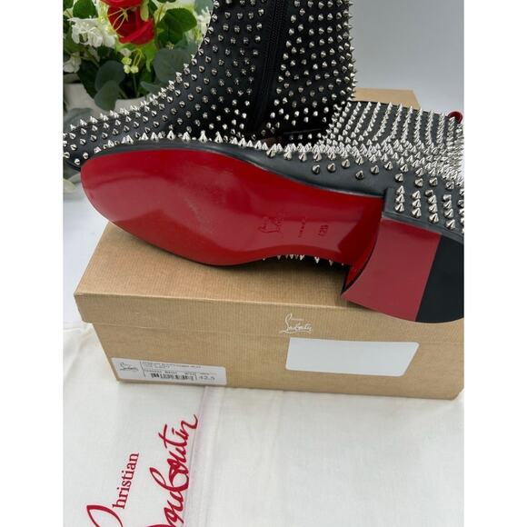 Men\'s Christian Louboutin SPIKEASY studded leather ankle boots size 42.5 main image 5